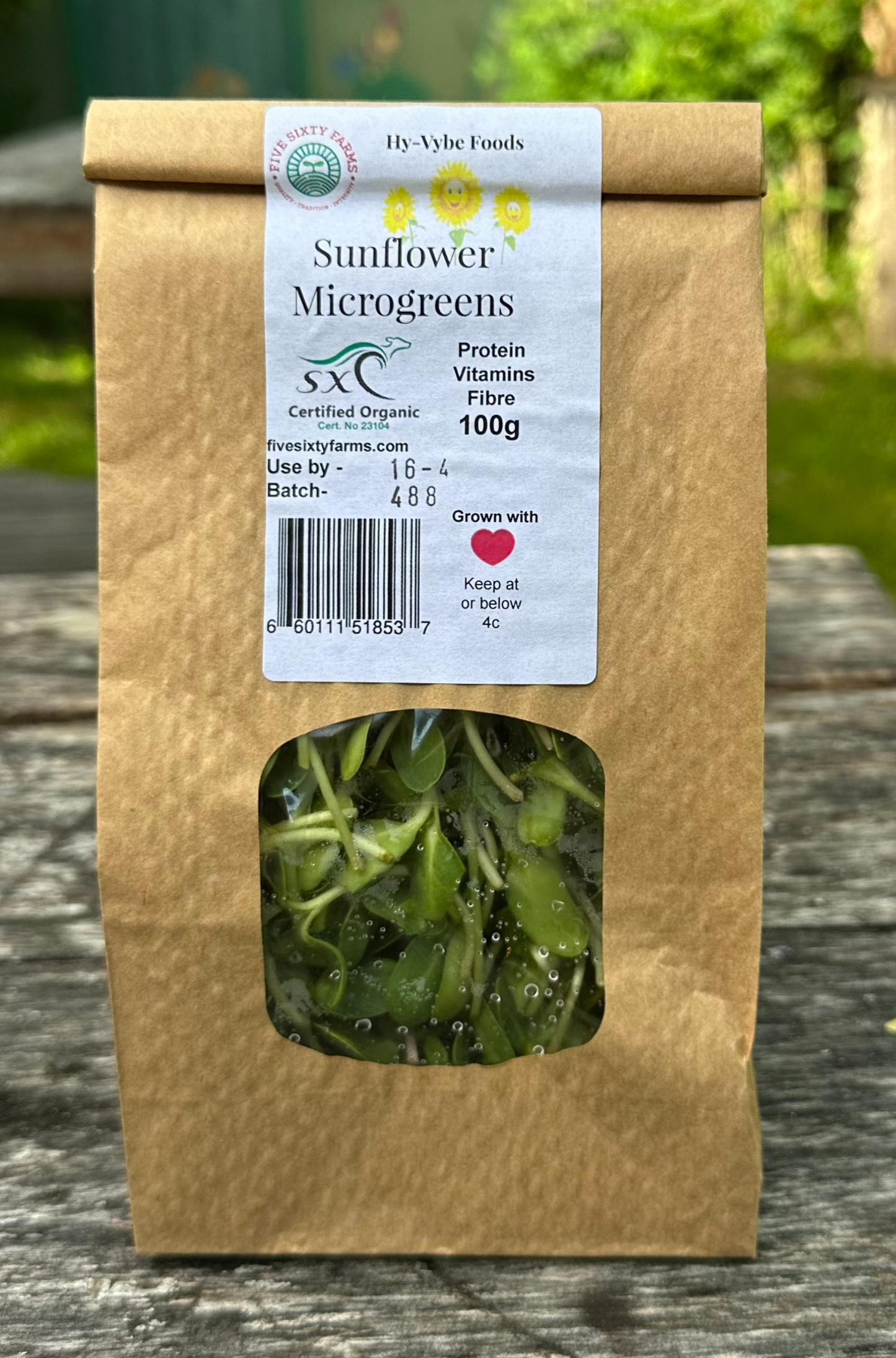 Organic Sunflower Microgreens 100g